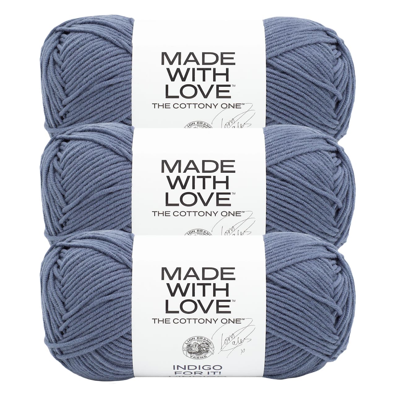 3 Pack Lion Brand® Tom Daley Made with Love™ The Cottony One™ Yarn